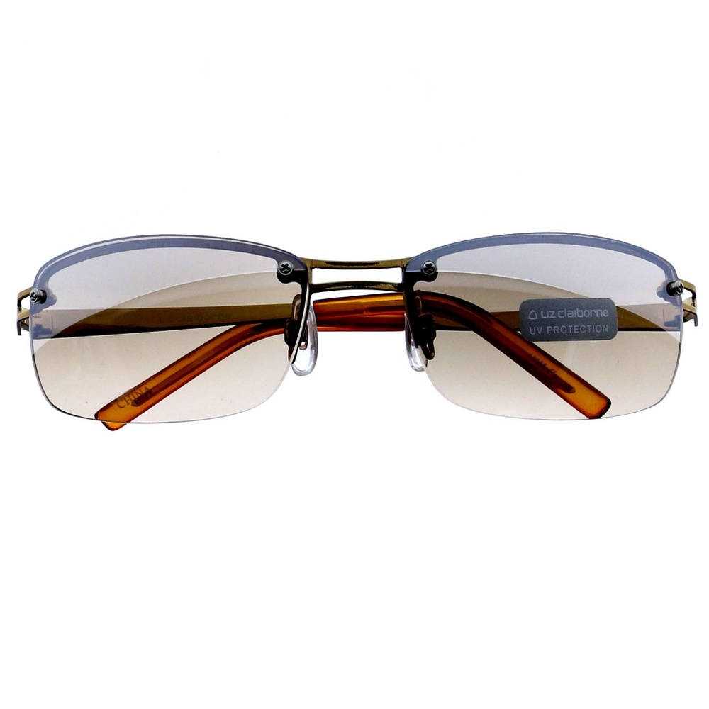 Liz Claiborne Gold-Tone Designer Semi-Rimless-Sun - Picture 4 of 7